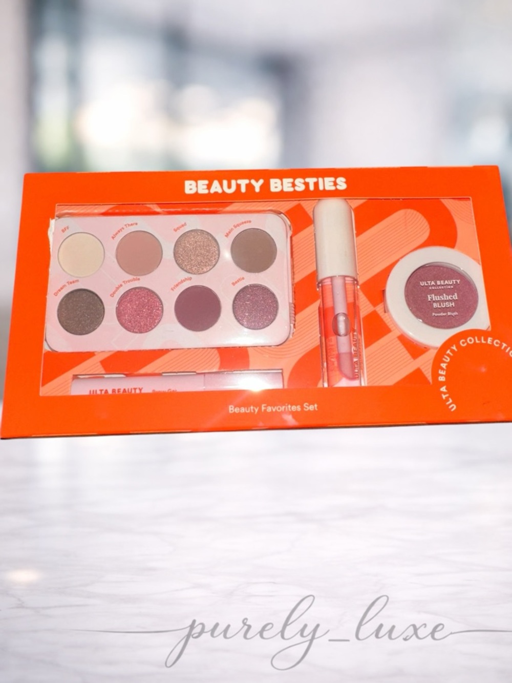 NEW Ulta Beauty favorites set -eyeshadow palette, blush, lip gloss, brow gel